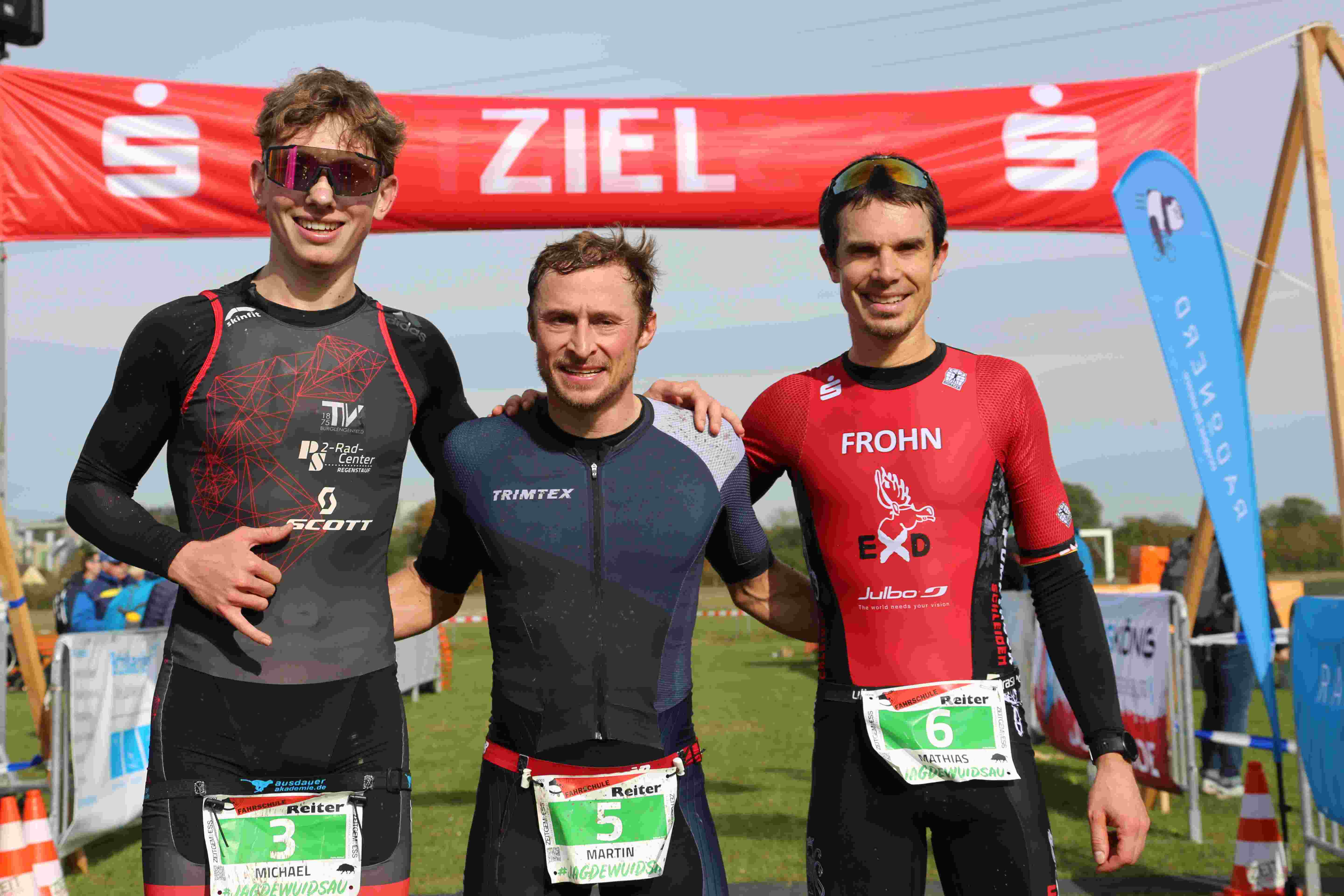 v.l. Michael Fuchs ( TV Burglengenfeld), Martin
Gebhard ( RC Wendelstein), Mathias Frohn (TUS
Schleiden)