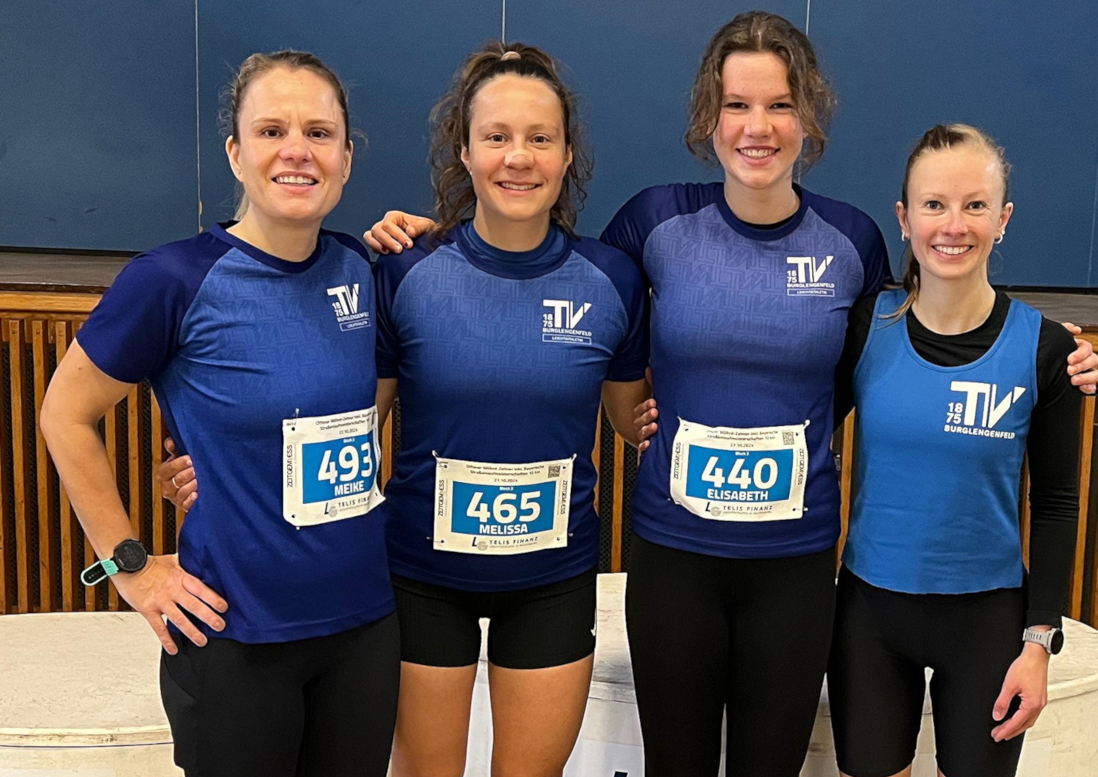 Die erfolgreich Läuferinnen. V.l. Meike Huf, Melissa Ostheimer, Elisabeth Popov und Julia Hantsch